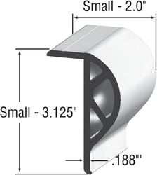 Picture of Taylor Made 46012 Commercial Grade P-Shape Dock Edging 10 Ft Coil White