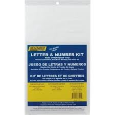 Picture of Seachoice 3SCWP5 Premium White Boat Registration Numbers - Number 5 (10-Pack)