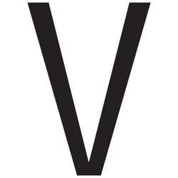 Picture of Seachoice 3SCBPV 3-Inch Black Gothic Letter V - 10 Pack