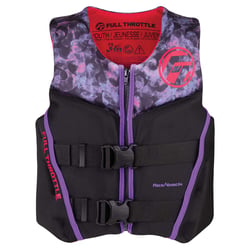 Picture of Kent Sporting Goods 142500-105-002-22 Full Throttle Youth Rapid-Dry Flex-Back Life Jacket Pink/Black