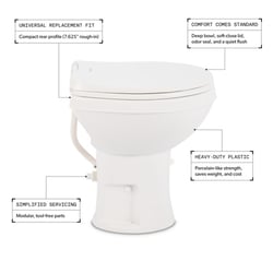 Picture of Dometic 9610008275 400 Series Essential RV Toilet Standard Height White
