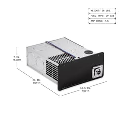 Picture of Dometic 9610008158 DFMDH25111 Essential Medium RV Furnace 25000 BTU LP Gas