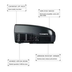 Dometic 9610007865 FreshJet 3 15,000 BTU Commercial Grade Mechanical Marine Air Conditioner Black — image 2