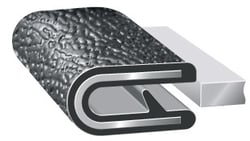 Picture of Kelcom ES100B3X1/8 Flexible Edge Trim with Aluminum Clips 1/8" x 9/16"