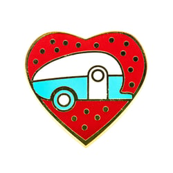 Picture of Camco 53261 Red Teardrop Heart Enamel Pin