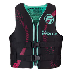 Picture of Kent Sporting Goods 142100-701-030-22 Full Throttle Adult Rapid-Dry Life Jacket S/M Grey/Black