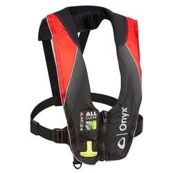 Picture of Onyx 132200-100-004-20 A/M-24 All Clear Automatic/Manual Inflatable Life Jacket Black/Red Adult