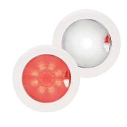 Picture of Hella 980630001 EuroLED 150 Red/White Touch Switch Marine LED Light - White Bezel