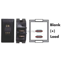 Picture of Diamond Group DG118UPB RV Interior Light Switch 3-Pack Black SPST On/Off Rocker