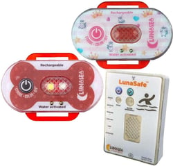 Picture of Lunasea Lighting LLB-63RB-E0-K1 Child/Pet Safety Water Activated Strobe Light with RF Transmitter Red
