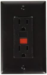 Picture of RV Designer S807 Black Dual GFCI Outlet with Cover Plate