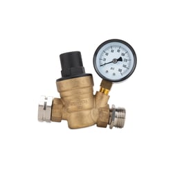 Picture of Camco 40065 TastePure Adjustable 4-in-1 RV Water Pressure Regulator with Gauge and Shut-Off Valve