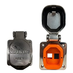 Picture of SmartPlug BDBSS 316 Stainless Steel Marine Data Port Case Inlet with Blank Plug and Open Port
