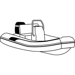 Picture of Carver Covers INFCC11BNS-11 Sun-DURA Blunt Nose Inflatable Boat Cover with Small Center Console - Mist Gray