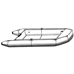 Picture of Carver Covers 7INF9BS-11 Styled-to-Fit Blunt Nose Inflatable Boat Cover Sun-DURA Mist Gray