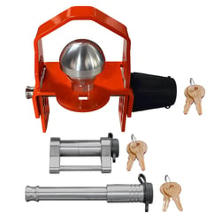 Picture of Infinite Rule Security 61636-BX 3-Pack Keyed Alike Demco EZ Latch 2" Ball Coupler Latch Lock & 2.5" Receiver Lock with Protector