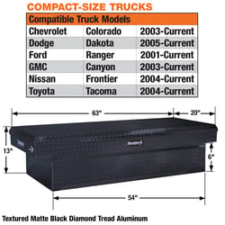 Picture of Buyers 1749435 Gloss White Diamond Tread Aluminum Crossover Truck Tool Box 18x20x71