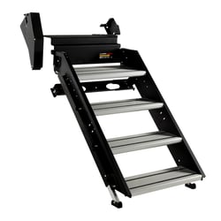 Picture of Lippert Components 2024057000 Solid Step 4.0 Premium RV Entry Steps with Lift Assist - Quad 26"