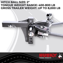 Husky Towing 33301 Center Line TS-Plus Weight Distribution Hitch 2" Ball 400-800 lb Tongue Weight — image 4