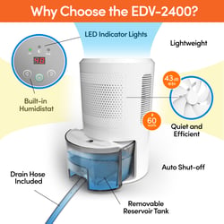 Picture of Momentum Performance EDV-2400 Mid-Size Portable Electric Dehumidifier with Humidistat 2400 Cu Ft