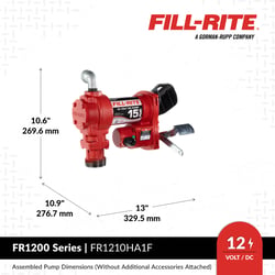 Picture of Fill-Rite FR1210HA1F 12V DC Fuel Transfer Pump with Articulating Filter