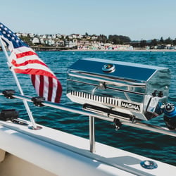 Picture of Magma A10-918-3 Anacapa Portable Marine Gas Grill 9x18 Stainless Steel