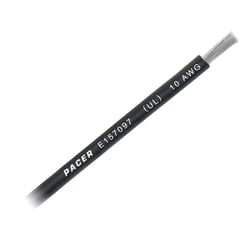 Picture of Pacer Performance WUL10BK-500 10 AWG Black Tinned Copper Marine Primary Wire 500 ft Spool