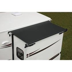 Picture of Dometic 9630002091 SlideTopper Deluxe 144" Black RV Slide-Out Awning with Rail and Hardware
