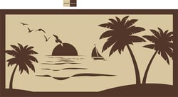 Faulkner 53001S Beach Palm Tree Reversible RV Patio Mat Beige 9x18 — image 2