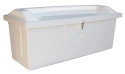Picture of Taylor Made 2020108645 Stow 'N Go Large Top Seat Fiberglass Dock Box 72"W x 29"D x 29"H White