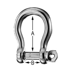 Picture of Wichard 1444W Captive Pin Bow Shackle 8mm 5/16" 316L Stainless Steel