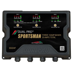 Picture of Dual Pro SS3HF Sportsman Series Hi-Frequency 3-Bank 30A Marine Battery Charger