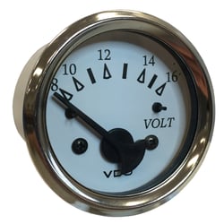 Picture of VDO 332-15282 Cockpit Marine 52mm Voltmeter White Dial Chrome Bezel 8-16V