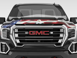Picture of Husky Liners 2818310 Eagle American Flag Bug Shield Hood Protector