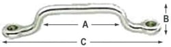 Picture of Wichard 9212W Stainless Steel Webbing Eye Strap 5mm 65mm Spacing