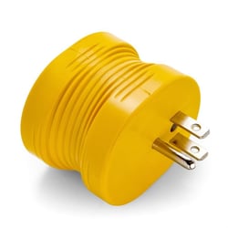 Picture of Camco 55138 PowerGrip Offset RV Electrical Adapter 15A Male to 30A Female 125V/1875W