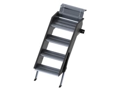 Picture of Suburban Mfg 4573A Stow Away 4-Step RV Entry Steps Black Stringers Composite Treads 26-30 In Door Width