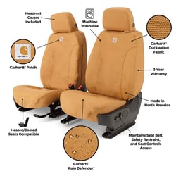 Picture of Covercraft SSC3489COGY Carhartt Mossy Oak SeatSaver Custom Seat Cover 40/20/40 Split Bench Gravel