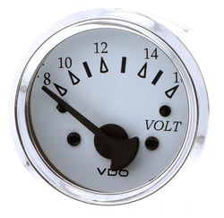 VDO 332-15282 Cockpit Marine 52mm Voltmeter White Dial Chrome Bezel 8-16V — image 2