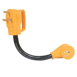 Picture of Camco 55134 PowerGrip Offset Adapter 30-Amp Male to 15-Amp Female RV Electrical Adapter