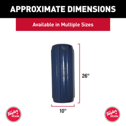Picture of Taylor Made 2020108340 Big B Inflatable Vinyl Boat Fender 10" x 26" Captain's Navy