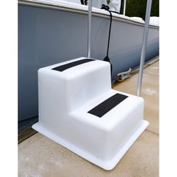 Picture of Taylor Made 2020108522 StepSafe Double Tread Dock Step White 300 lb Capacity