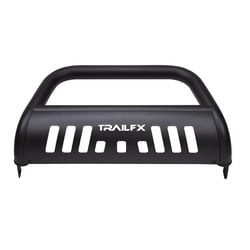 Picture of TrailFX B0046T 3-Inch Round Bull Bar Titanium Black Powder Coated Steel with Skid Plate and Light Mounts