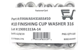 Picture of Marine Fasteners RP-1436 #10 Stainless Steel Finish Washers 100-Pack