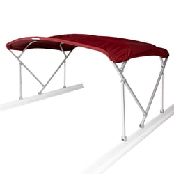 Picture of Taylor Made 2020329856 8x10 Pontoon Bimini Top Kit 1.25" Frame Burgundy