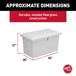 Taylor Made 2020108643 Stow 'N Go Small Deep Fiberglass Dock Box White 46W x 26D x 27H — image 3