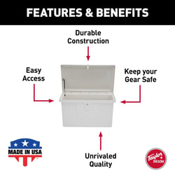 Taylor Made 2020108643 Stow 'N Go Small Deep Fiberglass Dock Box White 46W x 26D x 27H — image 5