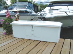 Taylor Made 2020108643 Stow 'N Go Small Deep Fiberglass Dock Box White 46W x 26D x 27H — image 4