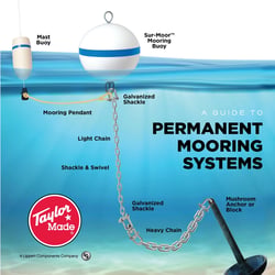 Picture of Taylor Made 2020108655 Sur-Moor Mast Buoy White 74-Inch