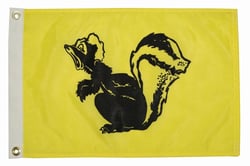 Picture of Taylor 2020109124 Glo Skunk Decorative Flag 12x18 Inch